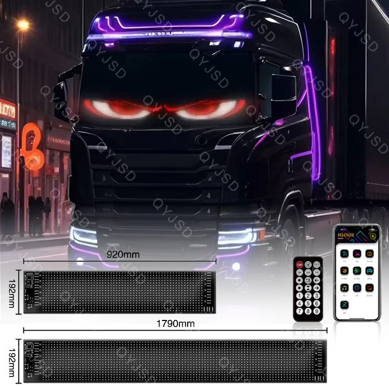 

Devil's Eye Truck Windshield Remote Control Flexible Led Eye Animation Display Smart Scrolling Message Eye Soft LED Sign Board