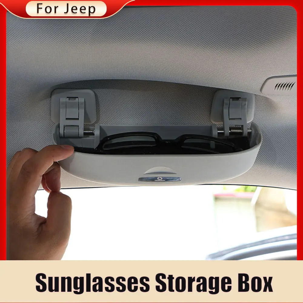 

Car Sunglasses Case Glasses Holder for Jeep Compass 2017 - 2022 Renegade 2014 - 2021 Glasses Storage Box