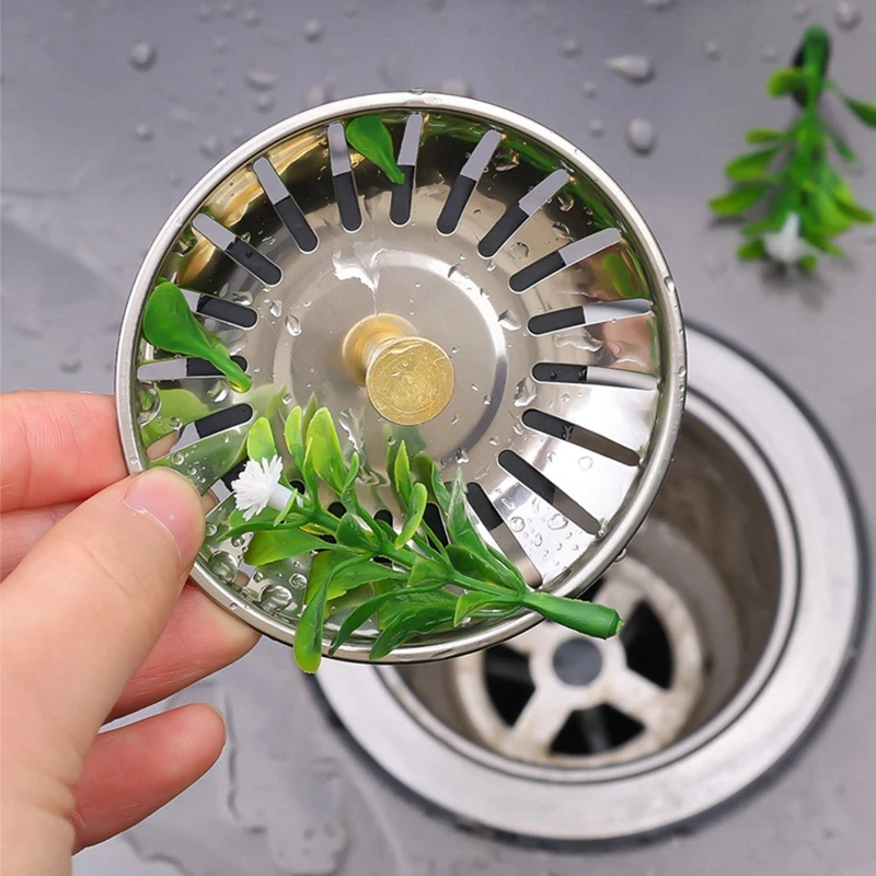 2 PCS Sink Drain Strainer Kitchen Sink Drain Strainer Silver Stainless Steel Ultimate Solution For Long-Lasting Stainless