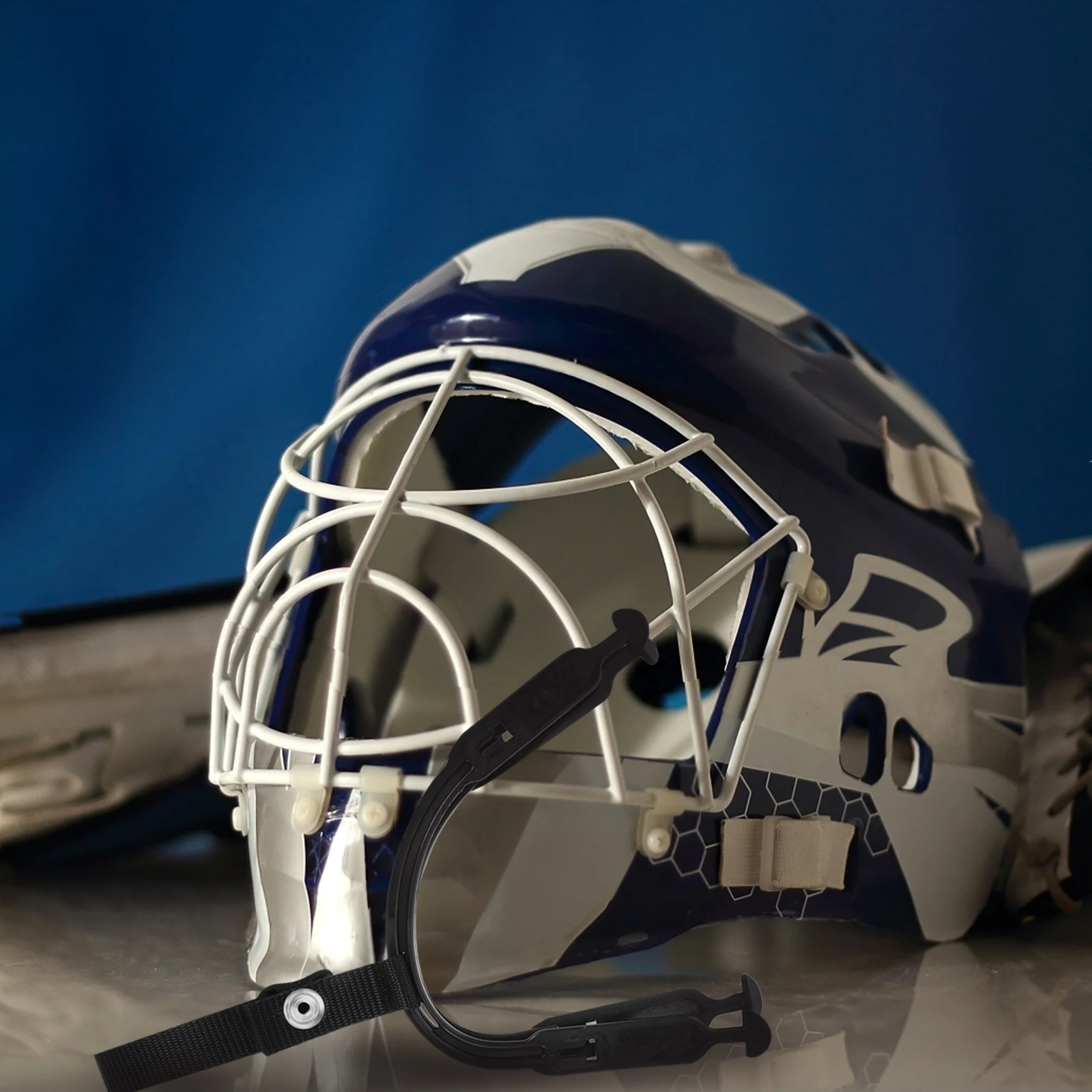 

Hockey Chin Strap Replacement Parts Adjustable for Kids Adults Goalkeeper Neck Protector POM Material Lightweight Durable