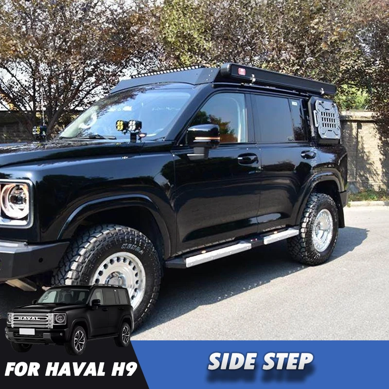 Side Step for GWM Haval H9 2th 2024-2025 Traverser Heavy-Duty Steel Rock Slider Frame Mount Modification Accessory