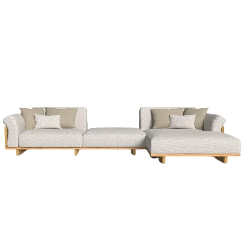 

Outdoor solid wood sofa, hotel bed and breakfast living room preservative teak furniture