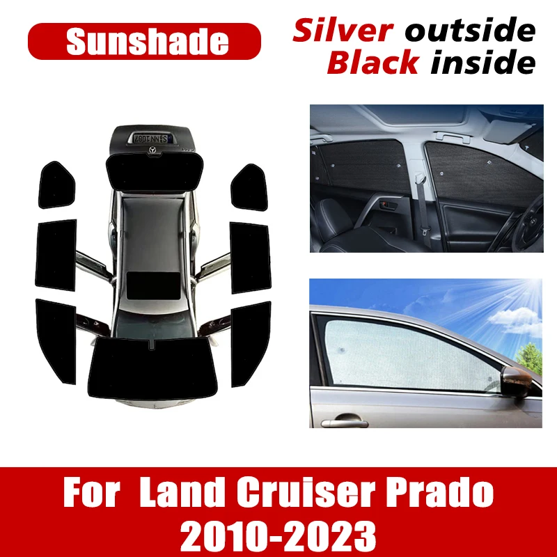 

For Toyota Land Cruiser Prado 150 Accessories J150 2010~2023 LC150 FJ150 Car Window Visor Windshield Sun Coverage Covers Anti-UV