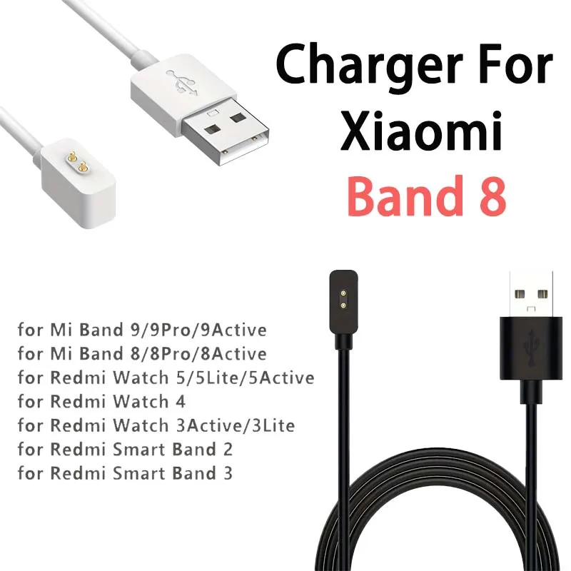 For Xiaomi Band 8/9/8 Pro Magnetic USB Charger-Compatible with Mi Watch 4/3 Active,Replacement Charger for Smart Fitness Tracker
