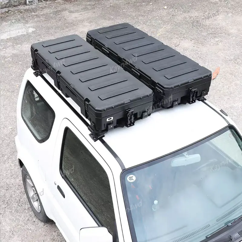 Off Road 4x4 Exterior Accessories Aluminum Roof Rail Rack Cross Bar For 1998-2018 Suzuki Jimny JB33 JB43 Crossbar Luggage Rack view 6