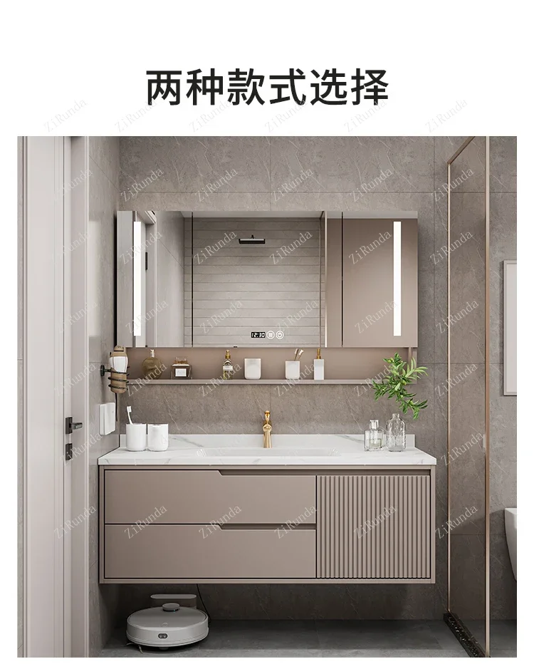 ~Paint Bathroom Cabinet Combination Stone Plate Seamless Basin Washstand Bathroom Ceramic Whole Washbin