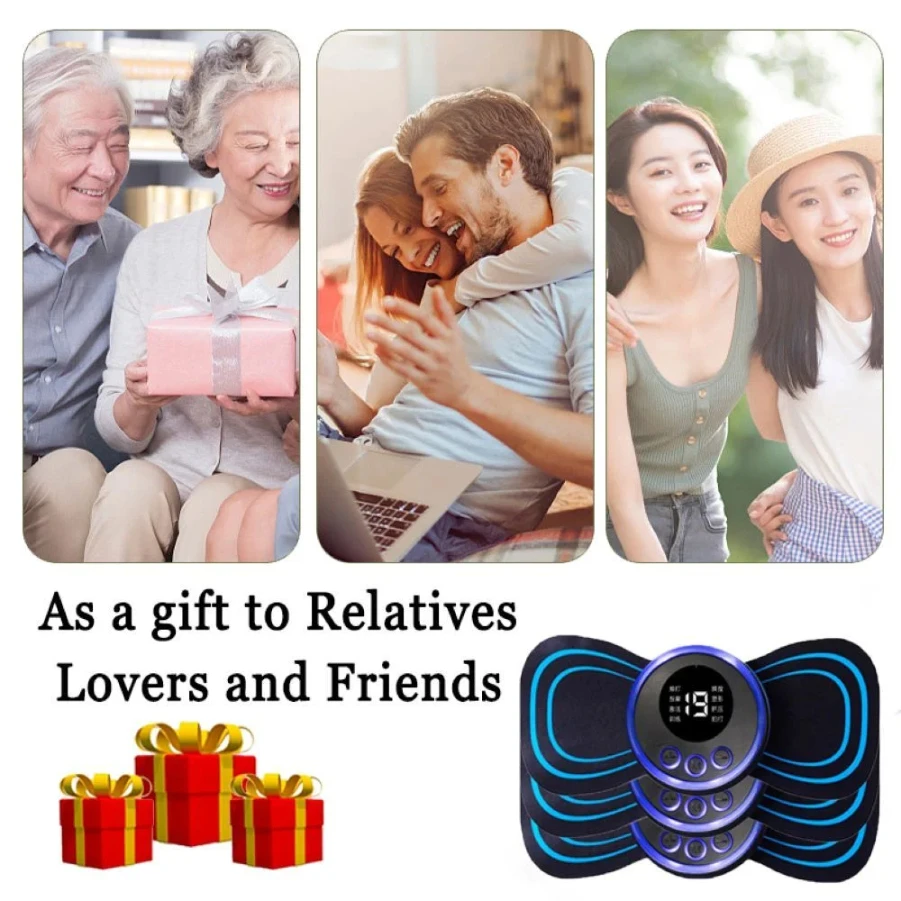 8 Modes 19 Gears Electric Pulse Neck Massager Cervical Back Muscle Pain Relief Tool Shoulder Leg Body Mini Massage Relax Cushion image 6
