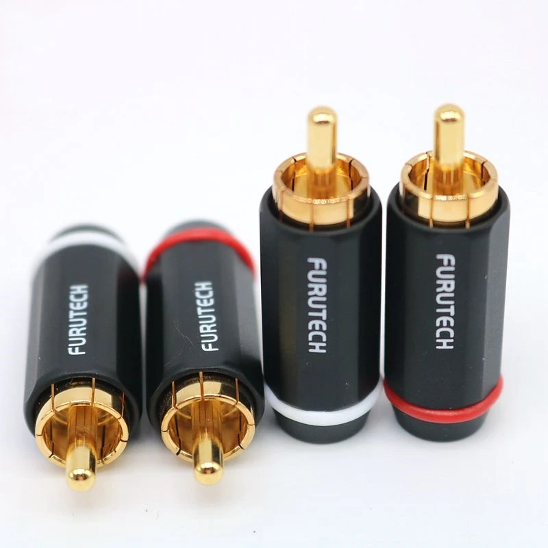 Furutech FP-126 Plaqué Or RCA Annie Plug Audio Câble de Signal de Petit Diamètre de Fil Adapté au Terminal AV Prise Mâle RCA