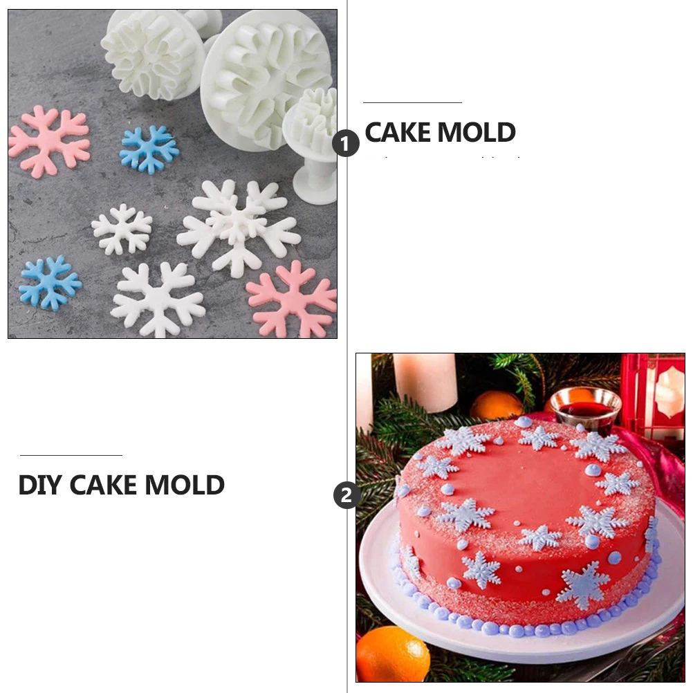 

6pcs Christmas Cookie Cutters Biscuit Mold Fondant Cutter For Sugar Paste Diy Cake Baking Tools Home Use