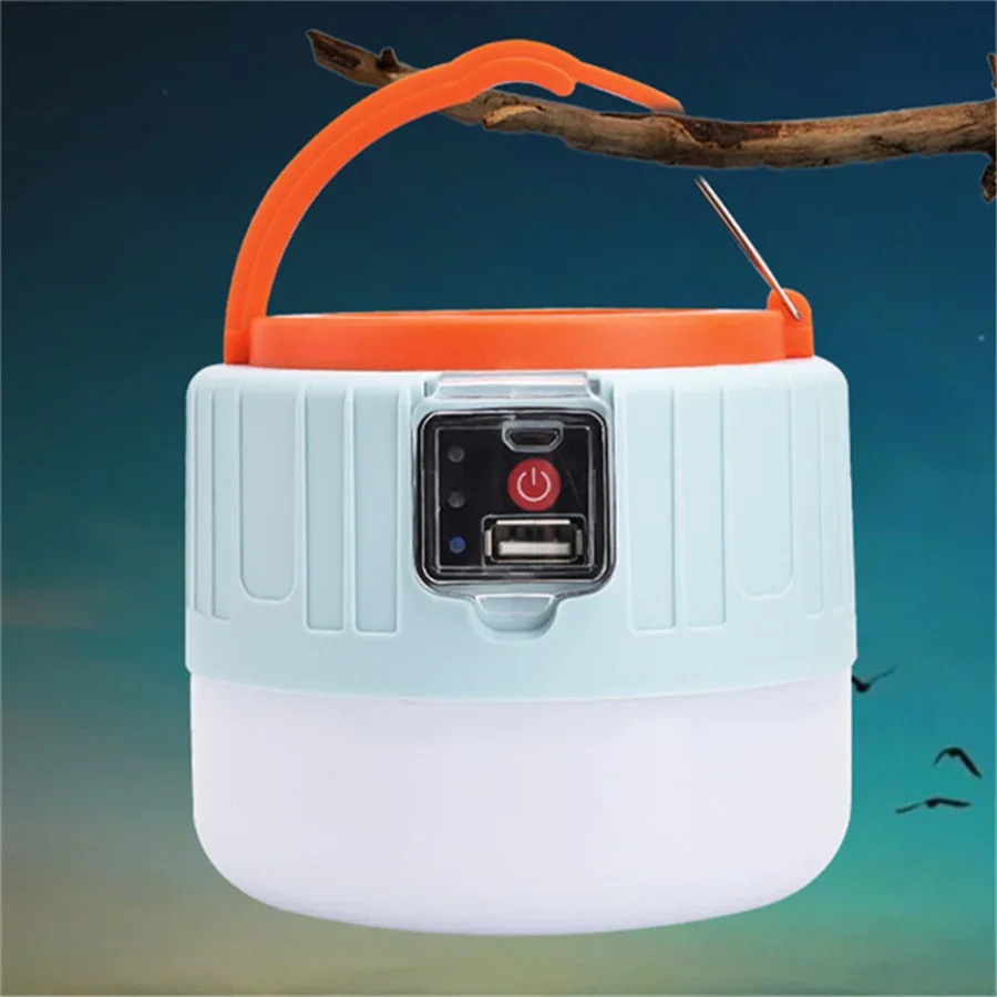 TIRVOSE-Outdoor Solar Camping Lights, Lanternas portáteis, USB recarregável, Lâmpada de tenda para churrasco, pesca, caminhadas, luzes noturnas de emergência