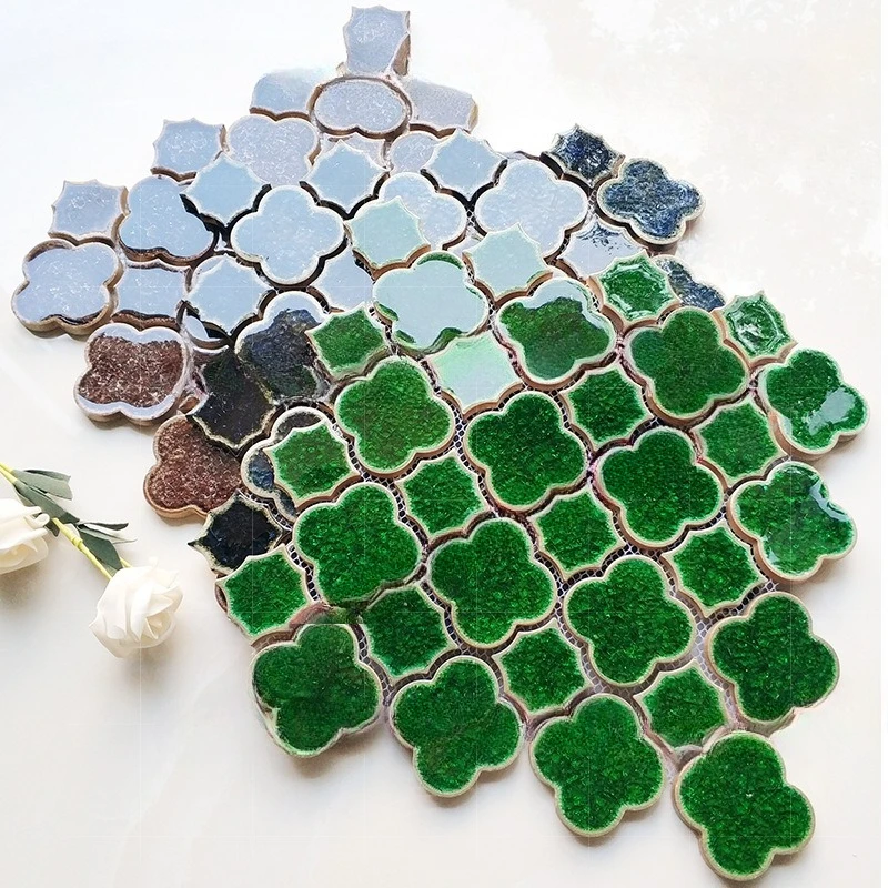 Ceramic mosaic tiles kitchen bathroom bathroom porch background wall decorative plum blossom parquet interior wall tiles