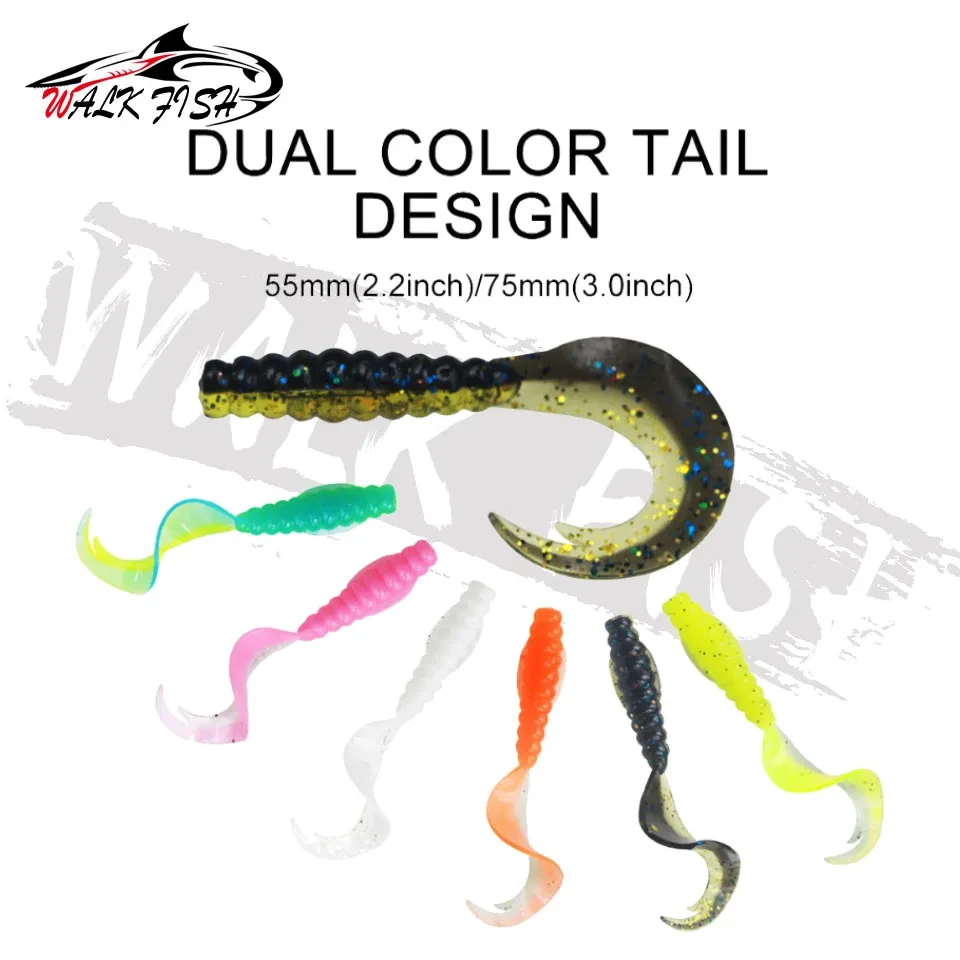 المشي الأسماك 10 قطعة جديد اليابان 55 مللي متر 75 مللي متر الصيد السحر دودة الطعوم الناعمة عمل جيد السباحة عالية الجودة الاصطناعي شكل باس لينة إغراء