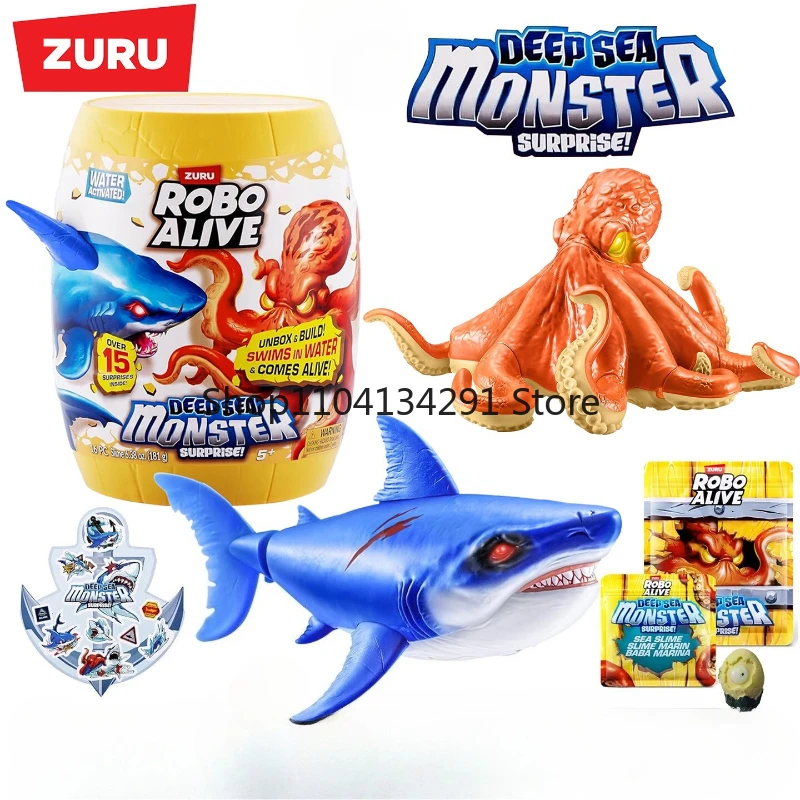 Nouvelle Surprise ZURU Robo Alive série bionique monstre de la mer profonde Megalodon requin nouvelle tendance jouer boîte aveugle enfants jouet garçon cadeau