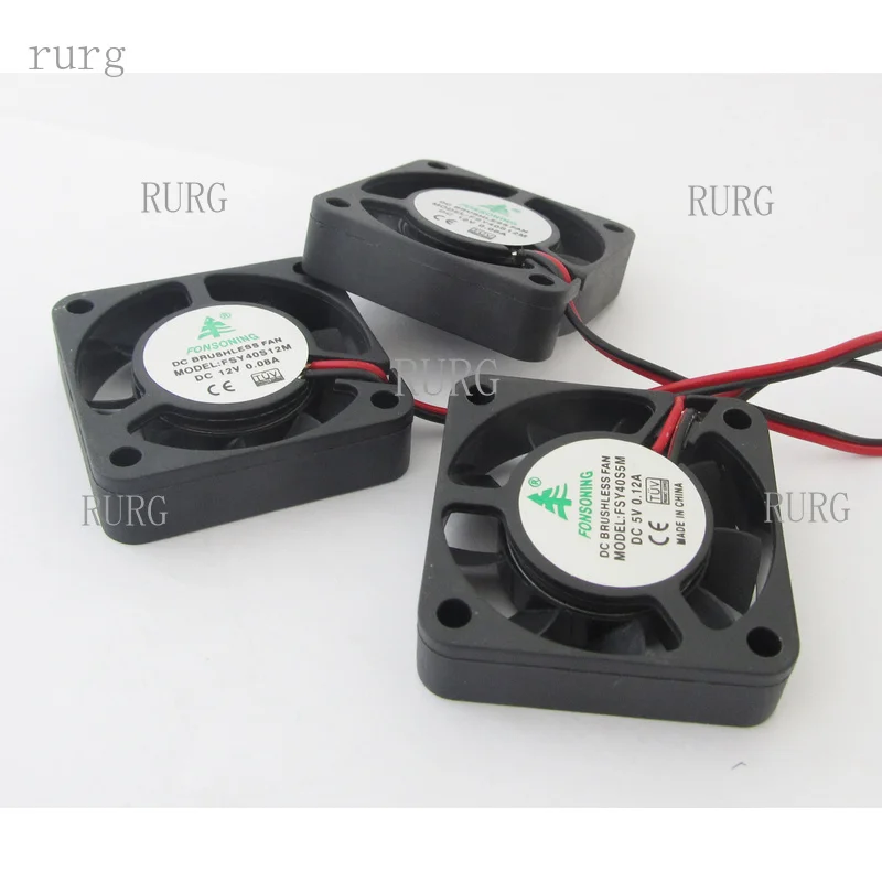 R+ 1-piece brushless DC cooling fan, 40x40x10mm, 40mm, 4010, 9 blades, 5V, 2-pin, 2.54 connector