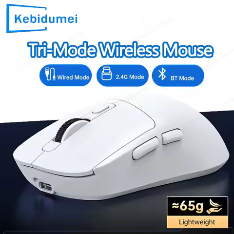 2.4G Lightweight Mouse Bluetooth/Wired Wireless Mouse 8000 DPI 6 Buttons Adjustable Mouse Rechargeable Mice for Laptop PC Gamer