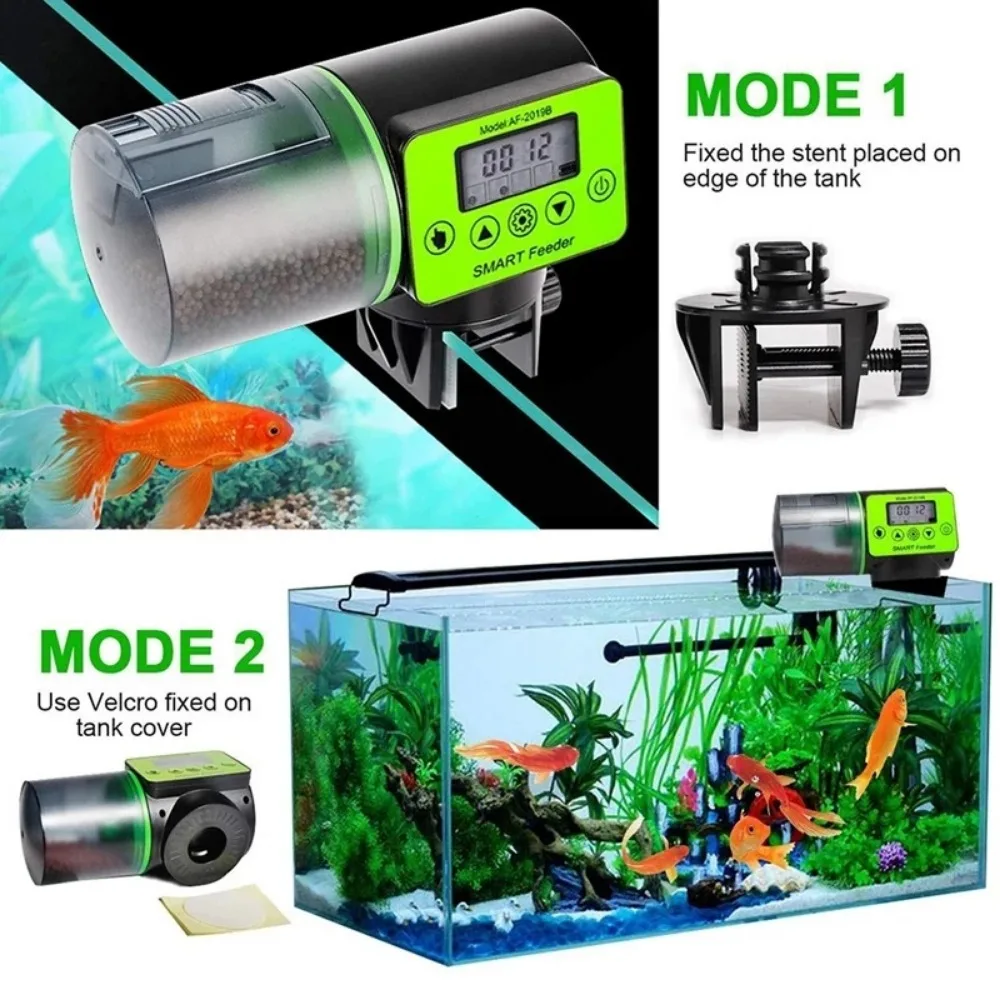 Cool Automatic Fish Feeder Aquarium top adjustable  AF-2019B AF-2003  Electrical Plastic Timer Feeder