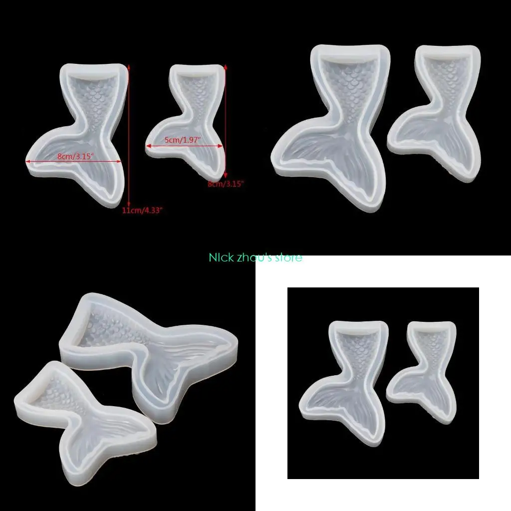 

E15E 3D форма-русалка рыбий хвост форма для шоколадных конфет хвост силиконовая форма для помадки