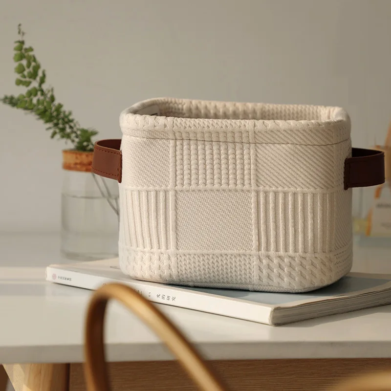 Table Top Storage Box Cotton Thickened Snack Cosmetics Organizer Restaurant Sundries Storage Basket Collapsible Storage Basket