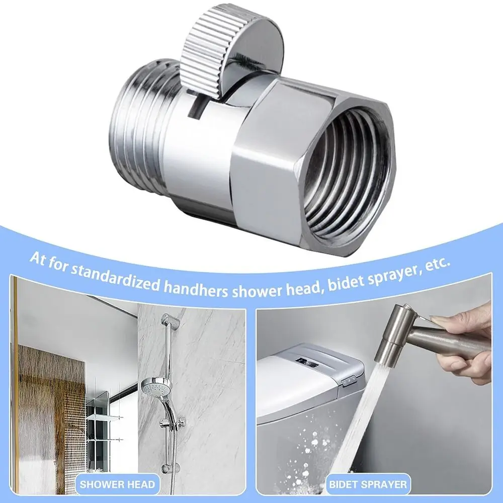 

Brass Shower Flow Control Valve Female Male G1/2 Shower Head Shut Off Valve Quick-opening Water Shut-Off Handheld Shower Head