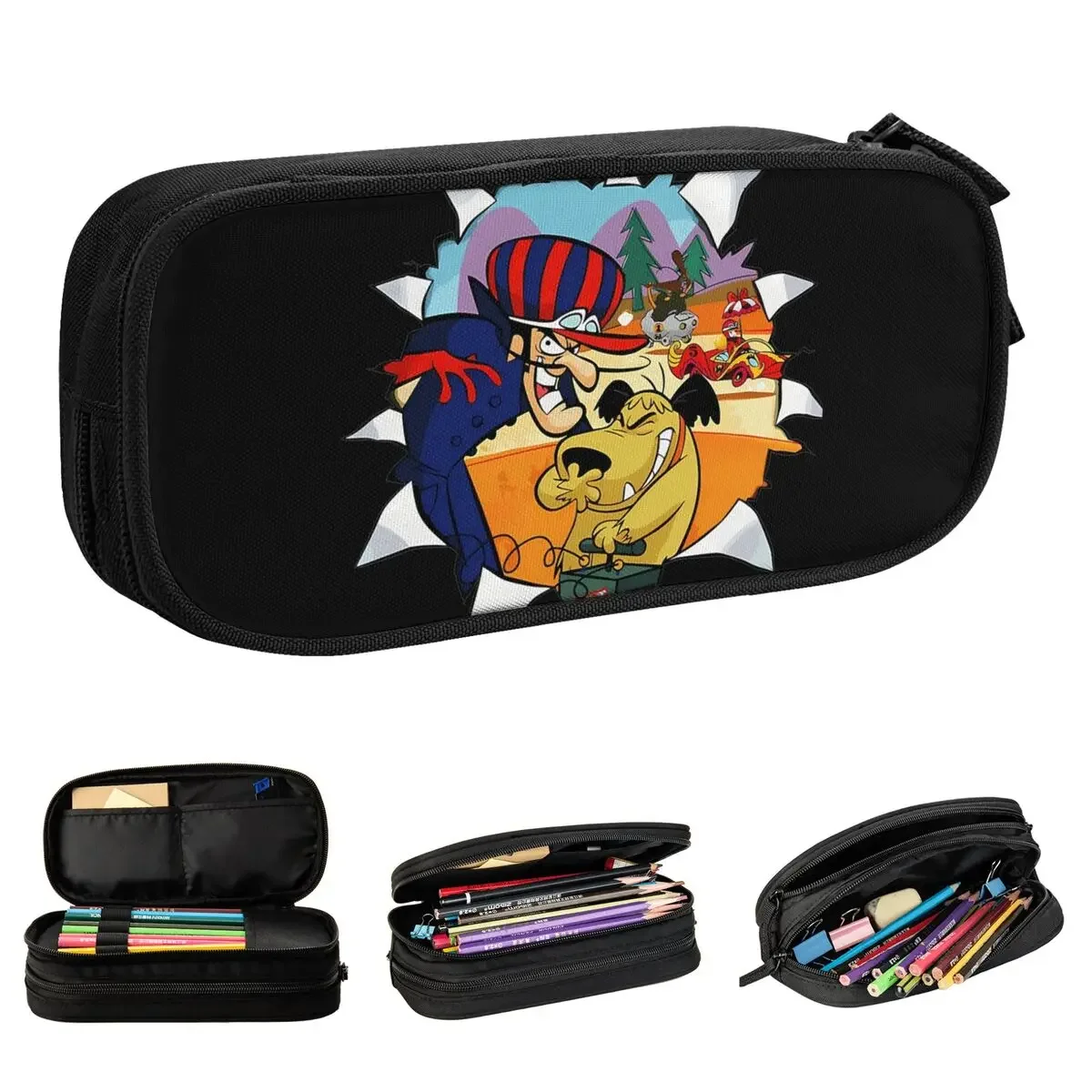 

Muttley Vintage Cartoon Pencil Cases Classic Pen Box Bags Student Large Storage Students School Cosmetic Pencilcases