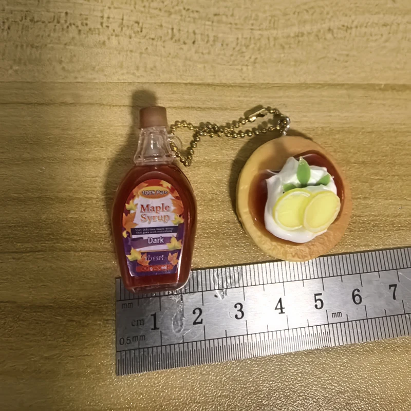 Toys Spirits Japan Gashapon Figure Anime Cute Miniature Maple Syrup Bread Keychian Figurine Model Capsule Doll Accessories Gift