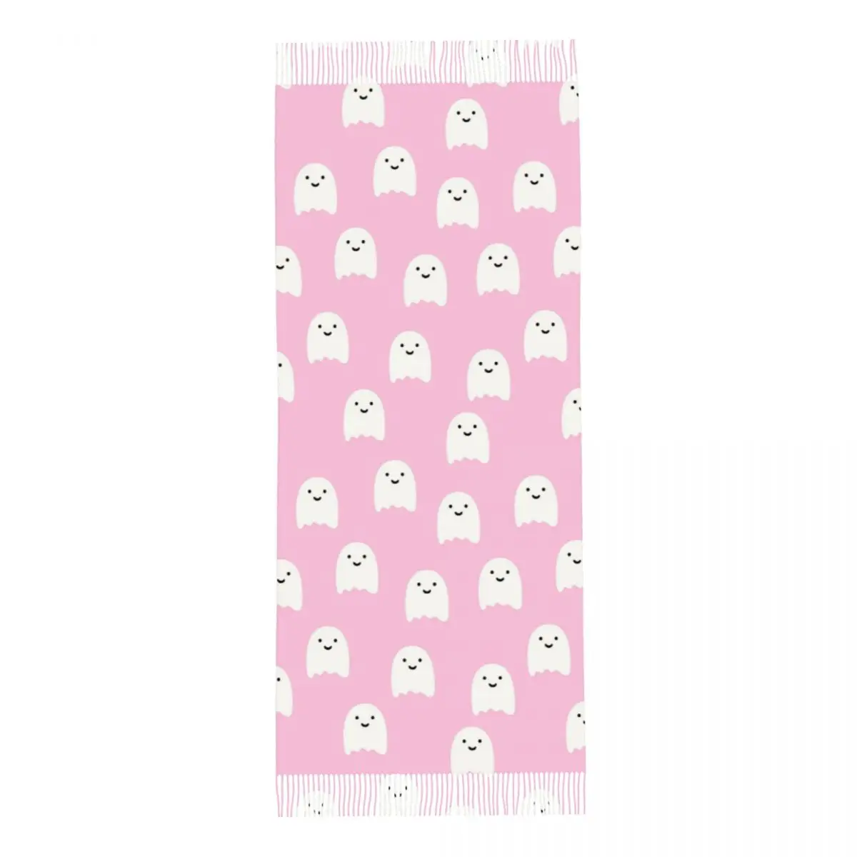 Écharpe à Motif Fantômes Roses pour Femme, Châle Réversible, Rond, Mignon, Long, Halloween, Automne, Hiver, 03/Wear