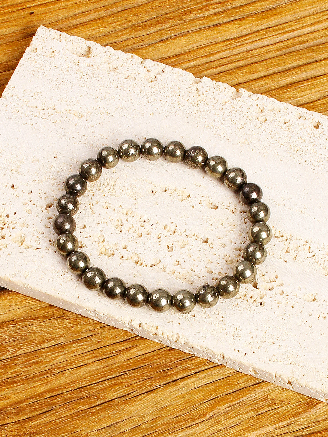 6/8mm Pyrite Bead Bracelet Attracts Wealth Boosts Confidence Protection Symbolizes Prosperity Success Natural Stone Jewelry Gift - Image 5