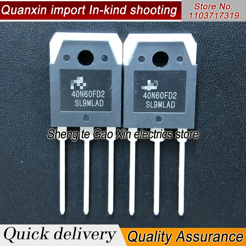 5PCS-10PCS  40N60FD2 SGT40N60FD2  TO-3P 40A/600V IGBT Imported  Original  Best Quality