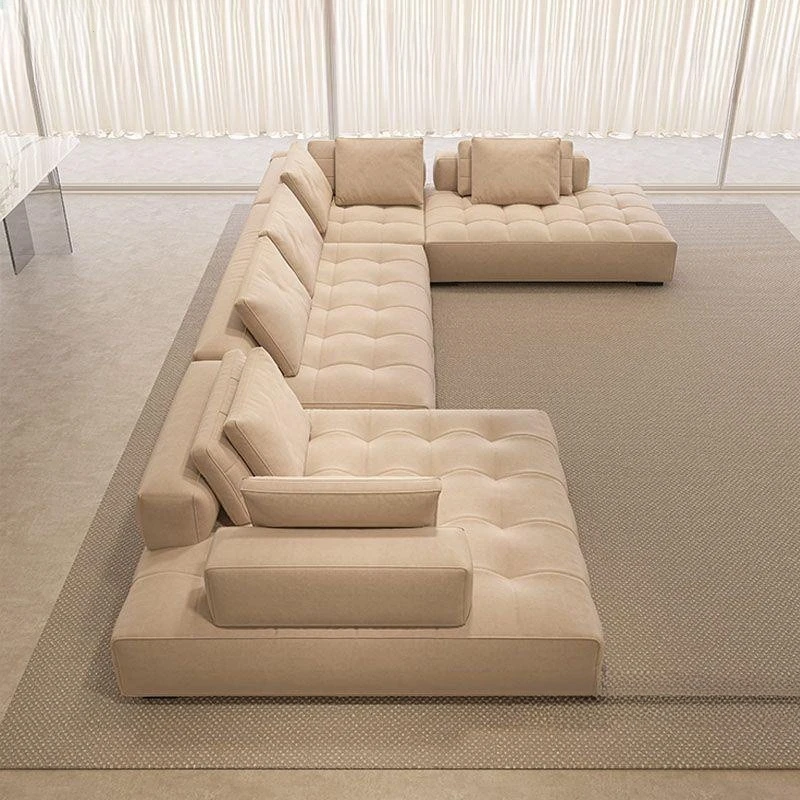 

Sofa square module combination down latex Internet celebrities ins leather Italian minimalist matte leather sofa