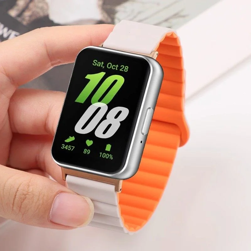 Magnetisches Armband für Samsung Galaxy Fit 3 Sport Silikon-Uhrenarmband für Samsung Galaxy Fit3 Zubehör Correa Herren Damen Armband