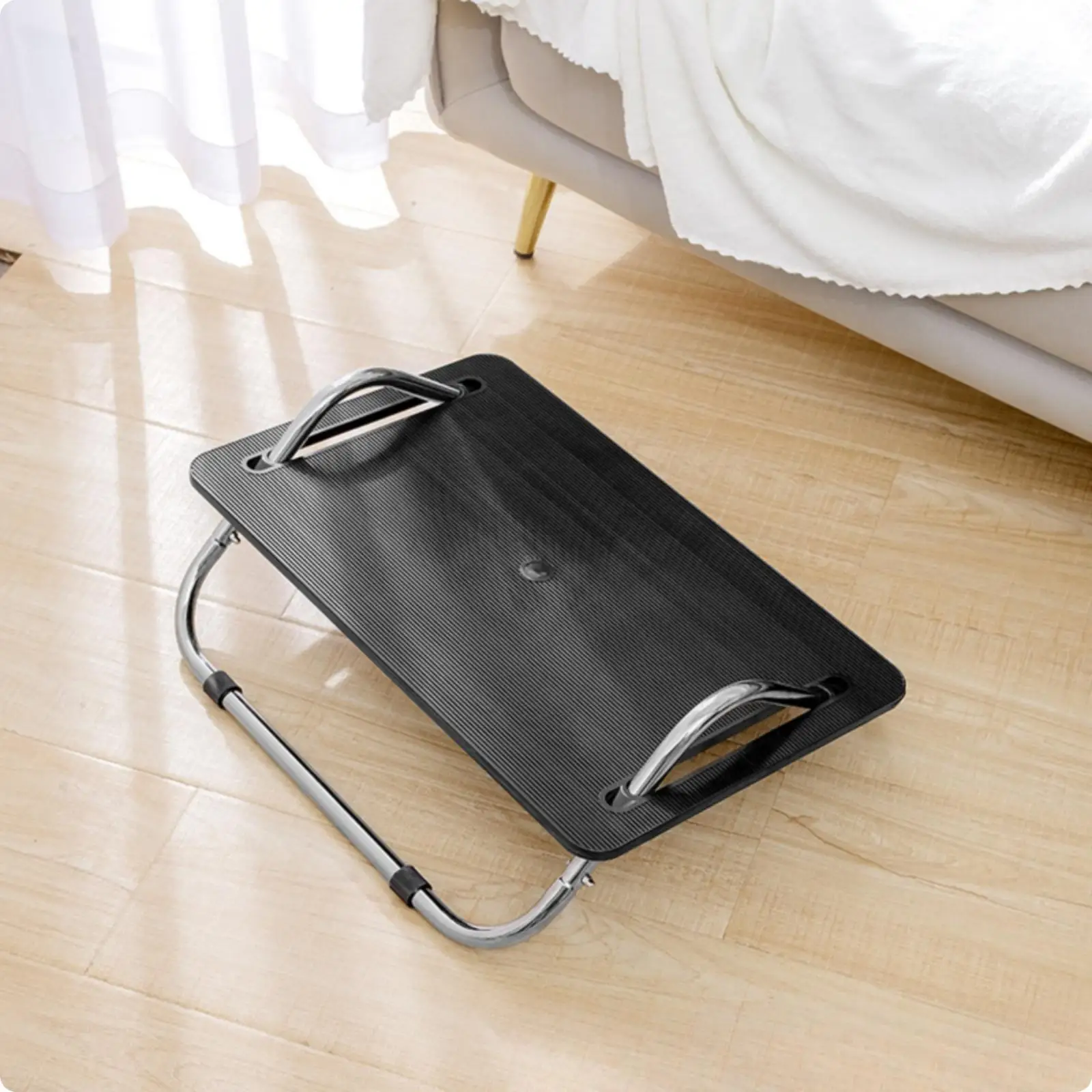 Under Desk Footrest Slim Footrest with Metal Frame Ergonomic Leg Support Textured Office Foot Rest Supportive for Adults