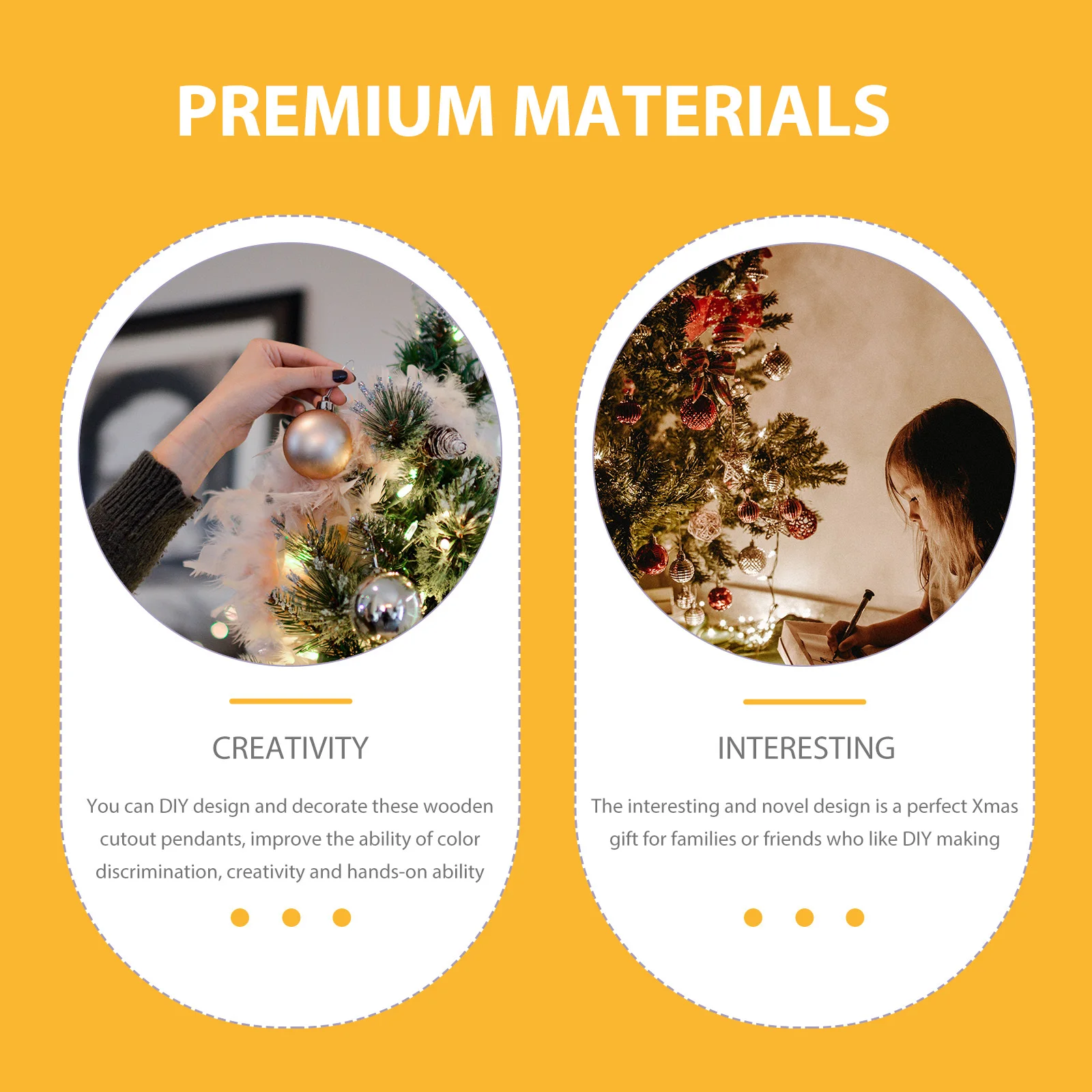 

100Pcs Delicate Xmas Pendant Wooden Shapes for Crafts Unpainted Xmas Pendants DIY Crafts Graffiti Pendant Wood Slices