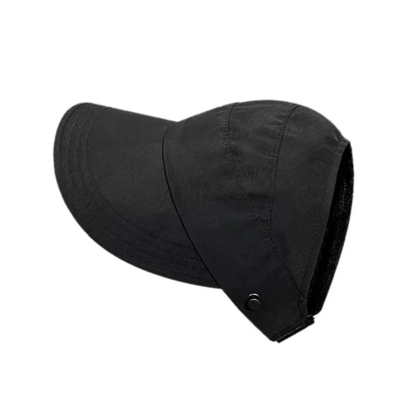 Foldable Wide Brim Ponytail Sun Hat Drawstring Adjustable Cap Summer Quick-dry Visor Fisherman CapFor Women Beach Hat image 6