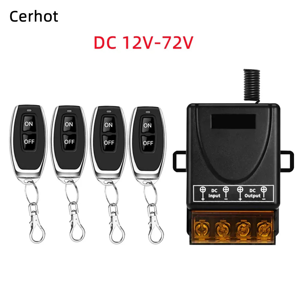 Cerhot Wireless Switch Remote Control 30A 12V 24V 48V 72V Car Motorcycle Circuit Modification Equipment Lights Switch Water Pump