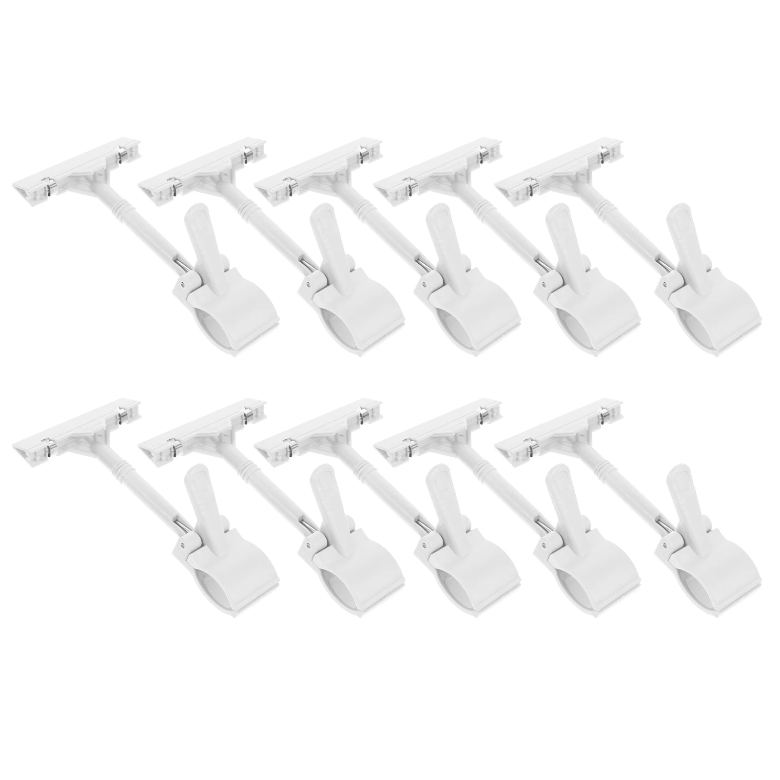 

10 Pcs Ad Folder Retail Tag Display Signs Clip Holder for Food Banner Clips Table Sign Card Rack Holder Clear.clips Adjustable