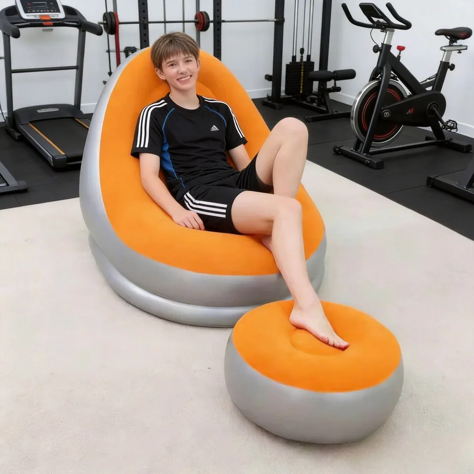 

Modern Portable Foldable Inflatable Blow-up Air Sofa For Dorm Bedroom Living Room Outdoor Camping