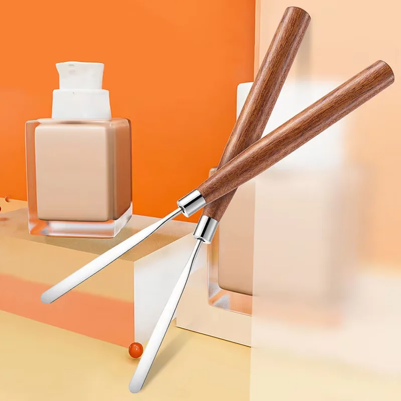 Stainless Steel Women Cosmetic Makeup Palette Spatula Spoon Stick Rod Cream Foundation Blender Mixing Tool Nail Art Accessories