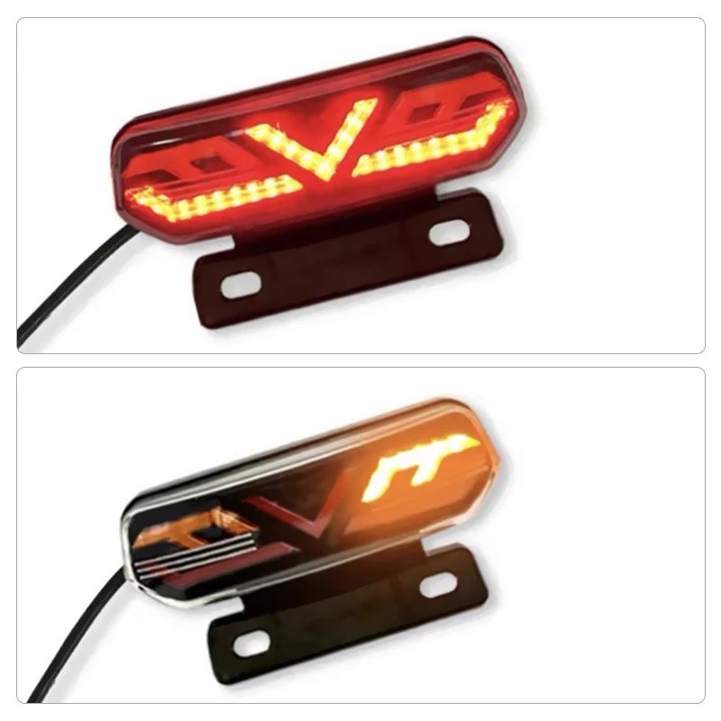 Motorcycle Rear Lights LED 12V Motorcycle Brake Light ATV Tail Light Motorbike Stop Turn Signal Direction Indicator Blinker