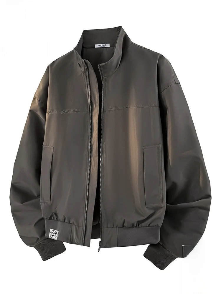 

PaulFrank Loose Fit Zipper Closure American Sle Jaet Men's Autumn Trendy Sportswear Windproof Animal Pattern