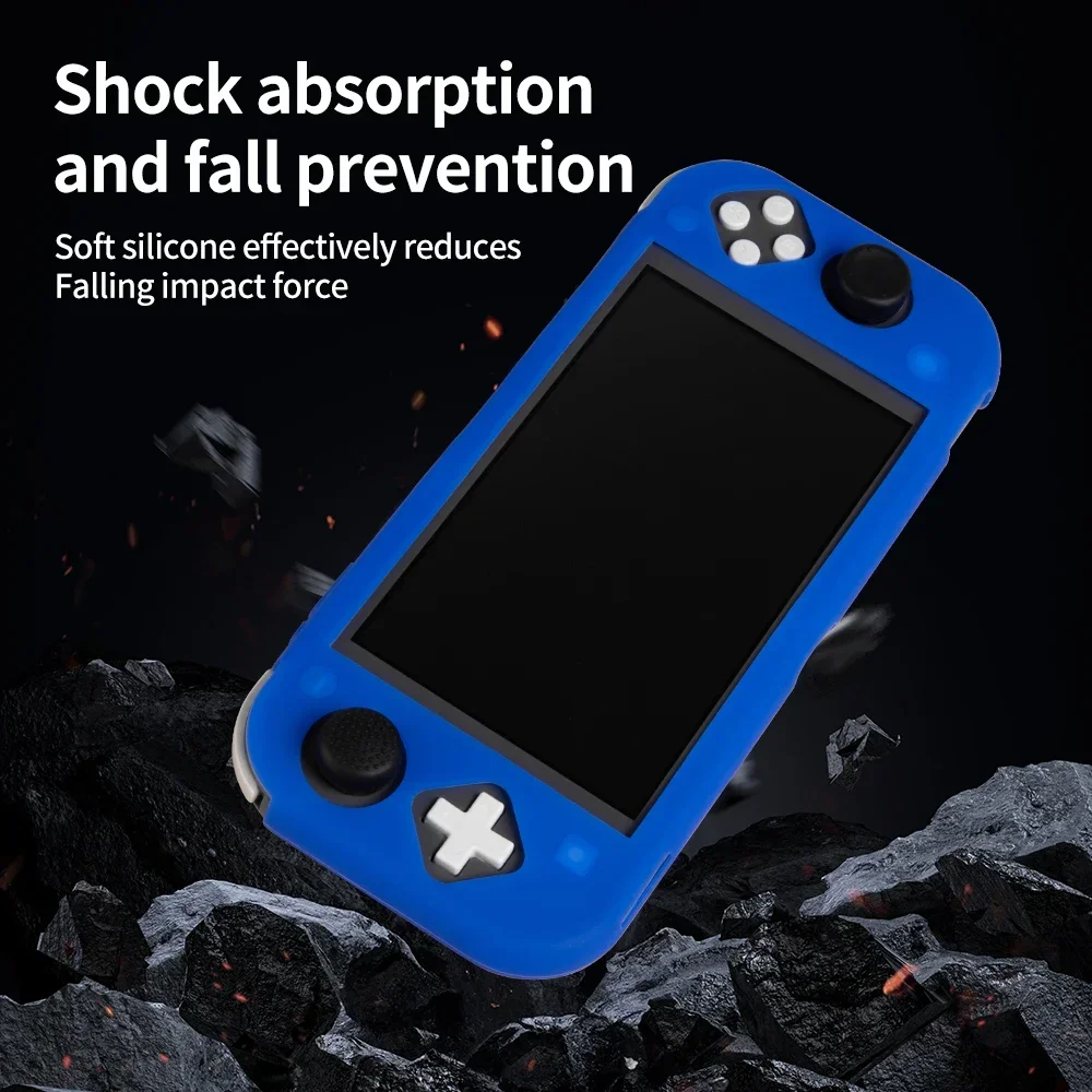 Silicone Case For Nintendo Switch Lite Non-Slip Cover Half Pack Case TPU Soft Rubber Solid Color Protective Shell For SwitchLite