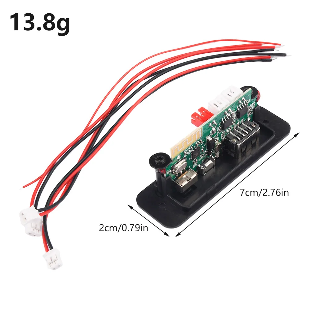 Bluetooth MP3 Decoder Board Module Car FM Radio Module MP3 WAV Decoding with Bluetooth Call Speaker Amplifier Audio Receiver