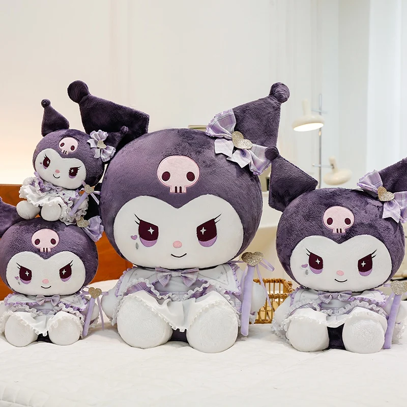 Kuromi Plush Big Size Toys Cartoon Anime Stuffed Dolls Soft Sofa Cushion Kawaii Room Decor Kids Exquisite Xmas Birthday Gifts