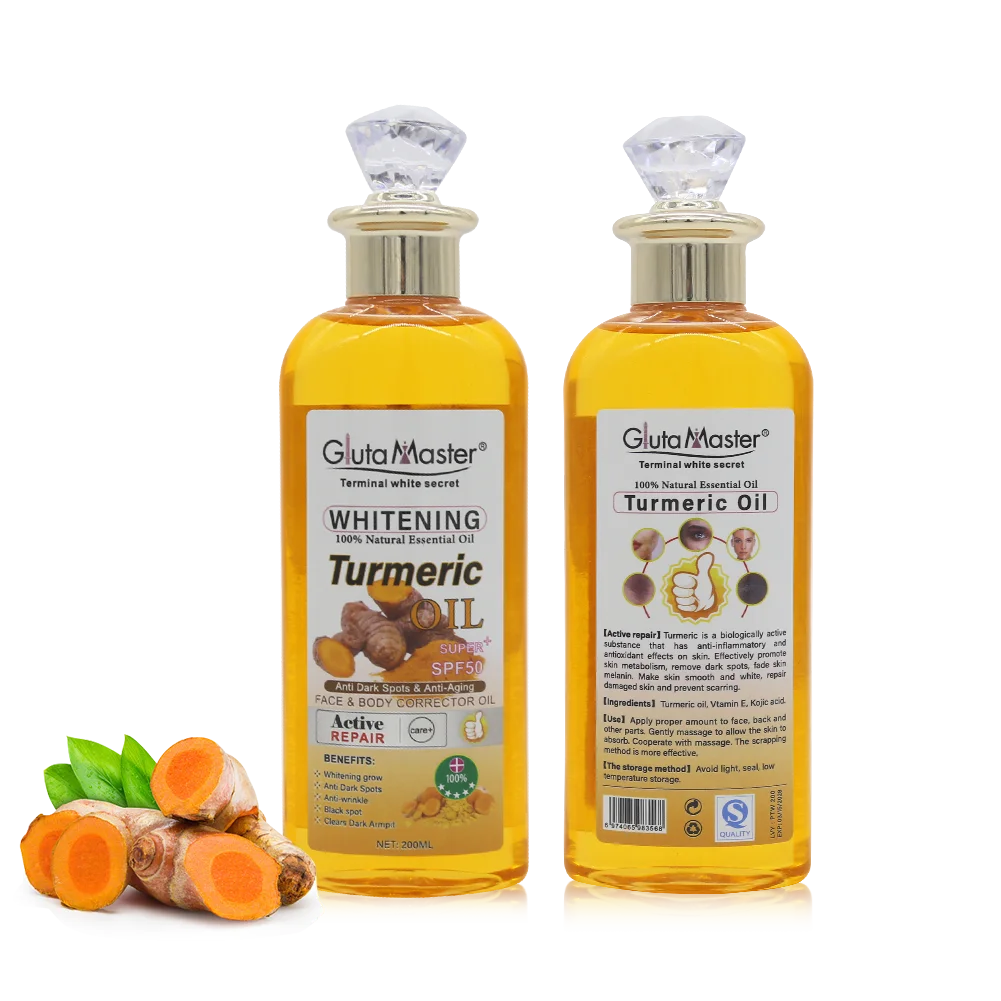 Gluta Master 200ml Turmeric Essential Oil Face and Body Skin Relaxation Massage Oil Nourishing Moisturizing Skin Oil