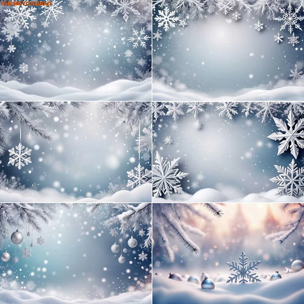 

Christmas New Year Photography Background Winter Snow Photocall Backdrop Baby Photo Studio Photobooth Supplies
