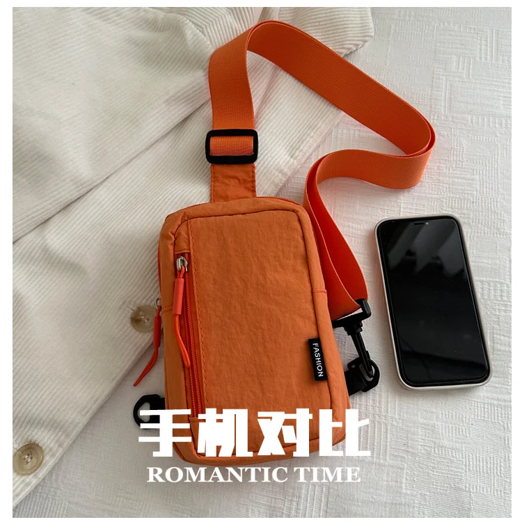 Leichte und einfache Handytasche, Brusttasche, lässige Umhängetasche, 2025, neue Sommer-Kleintasche, kleiner Radrucksack für Damen – Detail 2