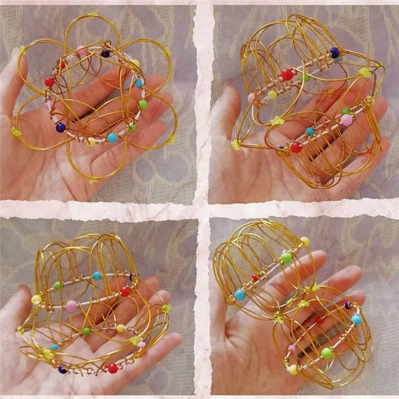 WOTT-21PCS Cesto di fiori mandala magico Passanti magici Filo Fidget Cestino flessibile Morbido magico per adulti Bambini