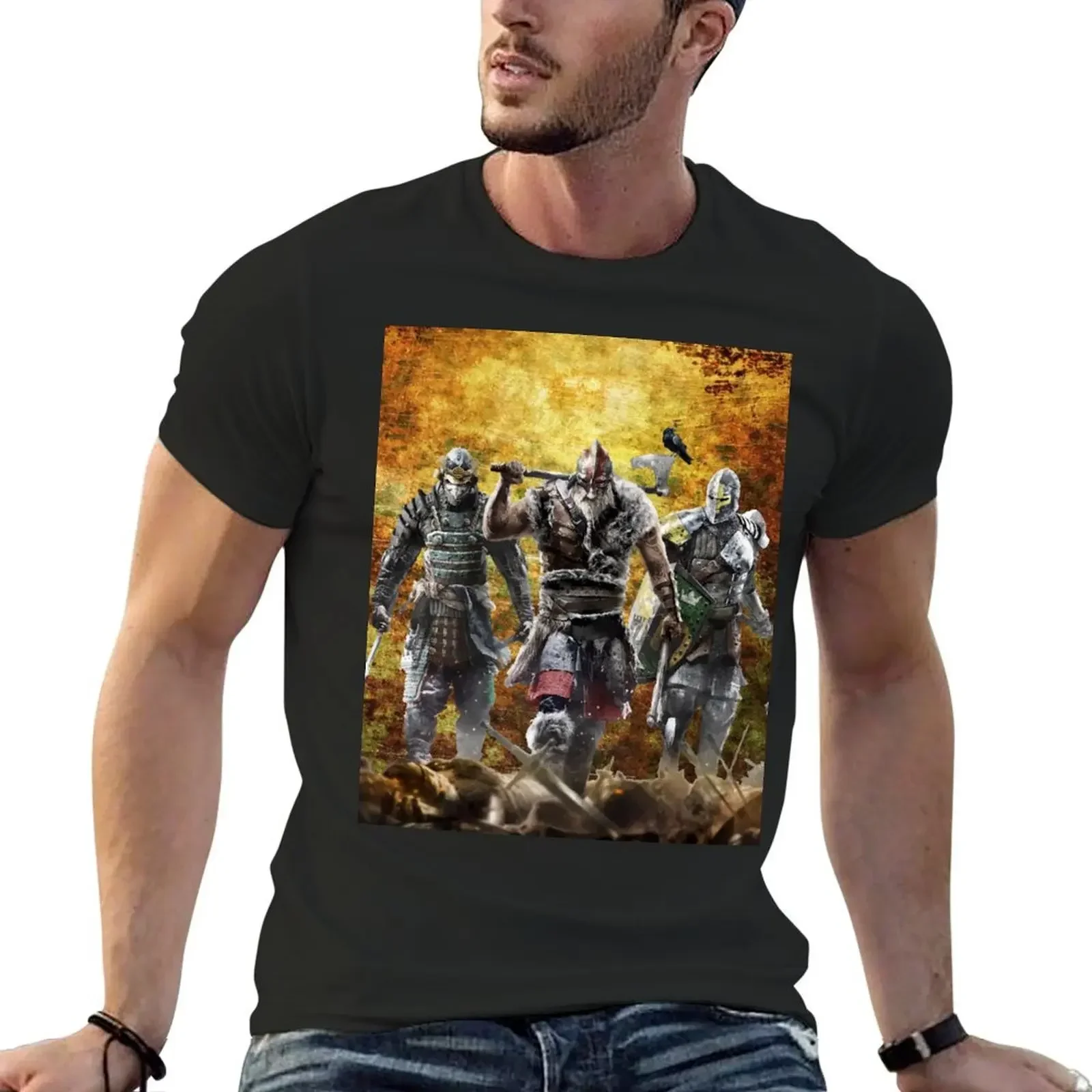 magnificent 3 warriors T-Shirt shirts graphic tees kawaii clothes heavyweights man t shirt mens clothing