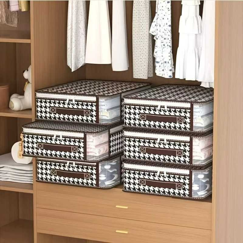 2pcs new peacock-pattern storage bags, a set of four for organizing clothes and miscellaneous items, luggage packing bags, and s