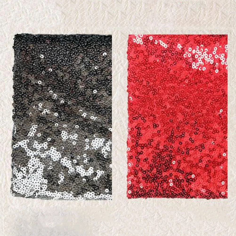 

Black 3mm Sequin Fabric Durable Sturdy for Dress Curtain Headband Sequin Cloth Material for Costume Backdrop