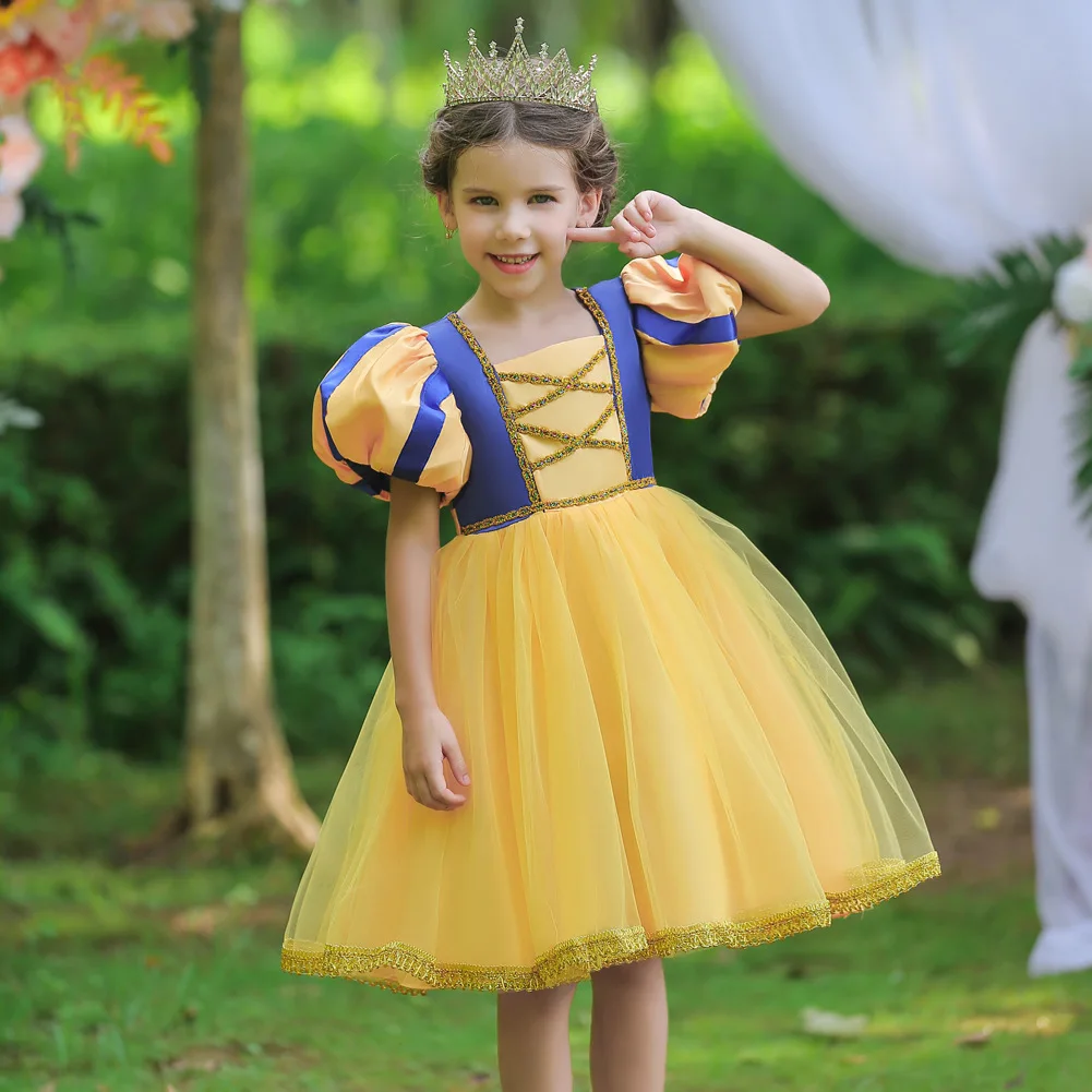 Girls New Ceremony Festive Prom Cosplay Dresses for 2 3 5 7 8 9 10 Years Old Child Lilac Children's Party Princess Kids Clothes